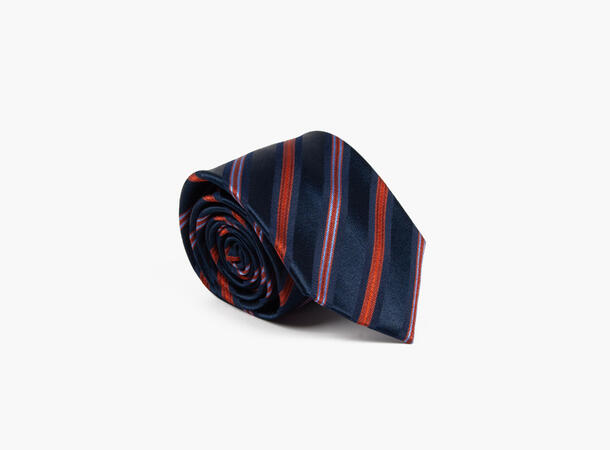 MANZINI 100% silk tie 7,6 cm width 35 Orange 