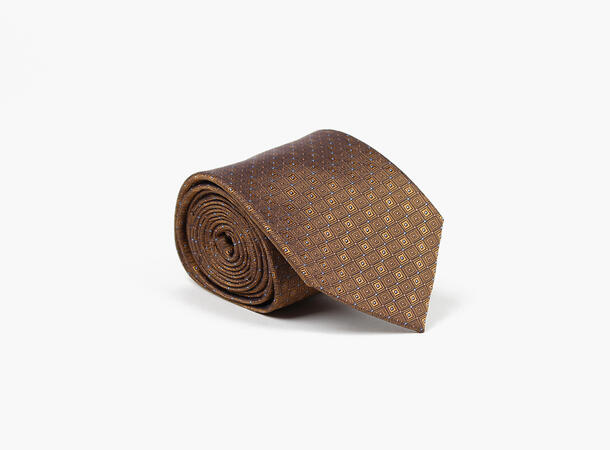 MANZINI 100% silk tie 7,6 cm width 39 Burnt Orange W33-2205-12 