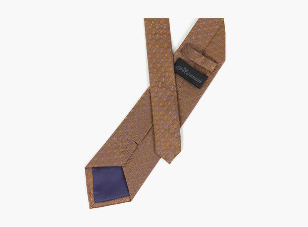 MANZINI 100% silk tie 7,6 cm width 39 Burnt Orange W33-2205-12 