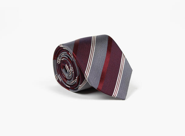 MANZINI 100% silk tie 7,6 cm width 49 Burgundy 