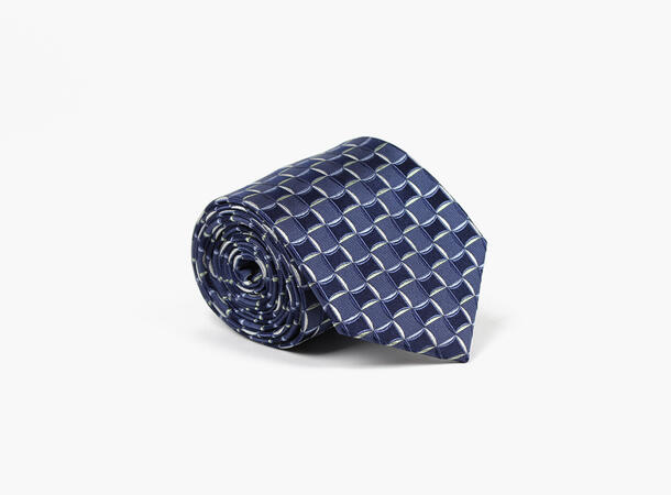 MANZINI 100% silk tie 7,6 cm width 75 Blue 