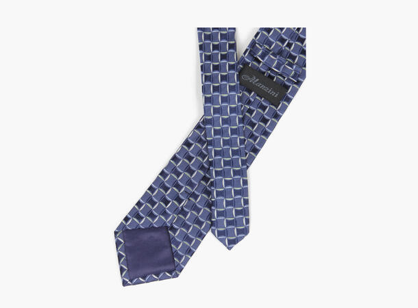 MANZINI 100% silk tie 7,6 cm width 75 Blue 