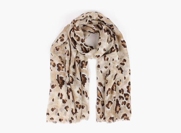 MANZINI Leopard Skjerf 85 x 180 cm Beige 15 