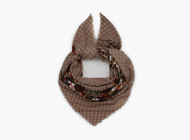 MANZINI Skjerf 130 x 130 cm Beige 15 