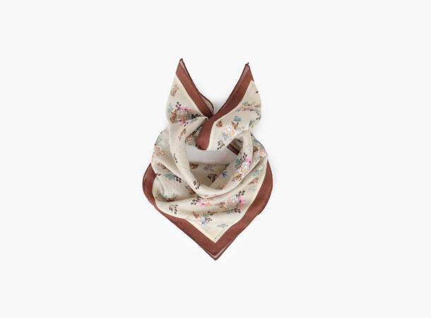MANZINI Skjerf Engblomster 55 x 55 cm Brun 19 
