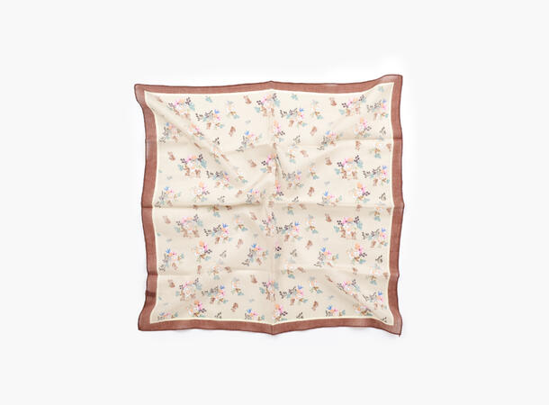 MANZINI Skjerf Engblomster 55 x 55 cm Brun 19 