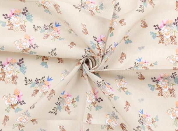 MANZINI Skjerf Engblomster 55 x 55 cm Brun 19 