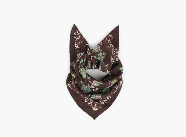 MANZINI Skjerf med Blomster 70 x 70 cm Brun 19 