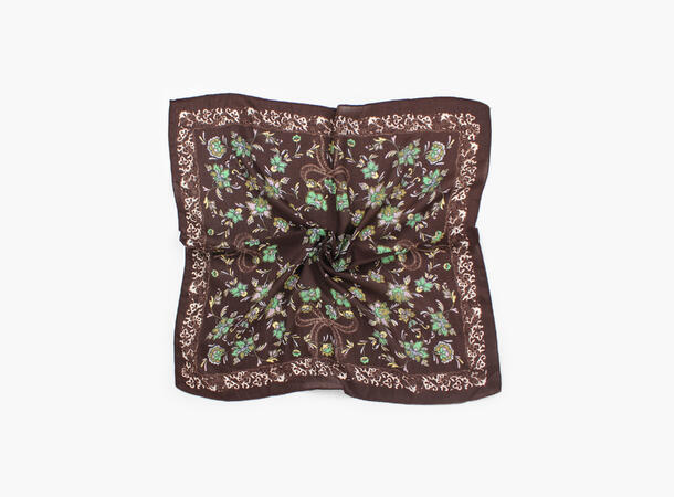 MANZINI Skjerf med Blomster 70 x 70 cm Brun 19 