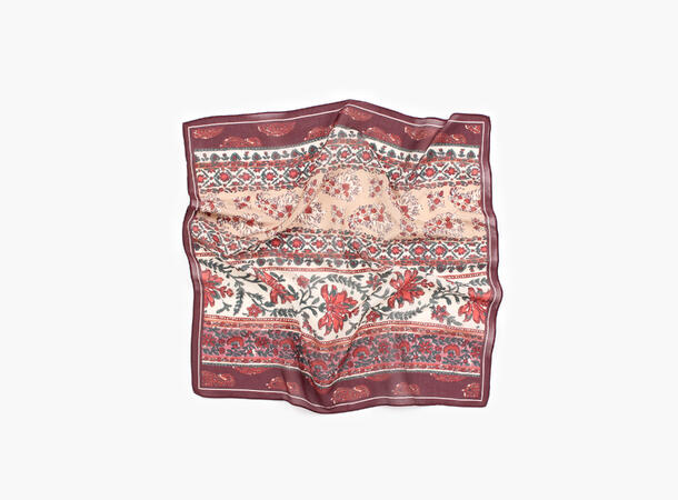 MANZINI Skjerf med Blomster Bomull/Silke Burgund 49 