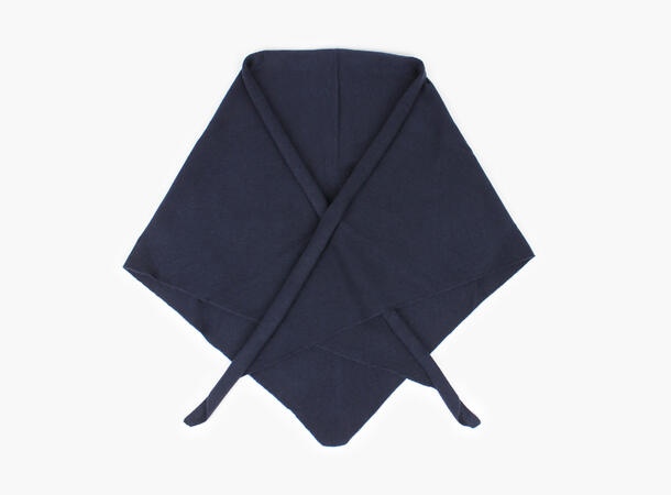 MANZINI Triangelsjal i Ullmix Marine blå 79 