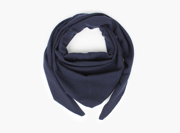 MANZINI Triangelsjal i Ullmix Marine blå 79 