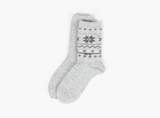 MANZINI Ullsokker med Snøkrystaller 2pk Wool 