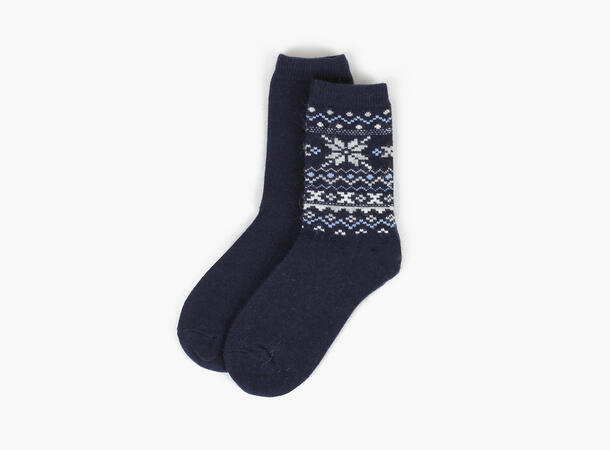 MANZINI Ullsokker med Snøkrystaller 2pk Wool 