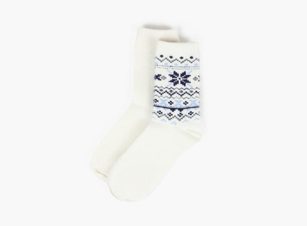 MANZINI Ullsokker med Snøkrystaller 2pk Wool 