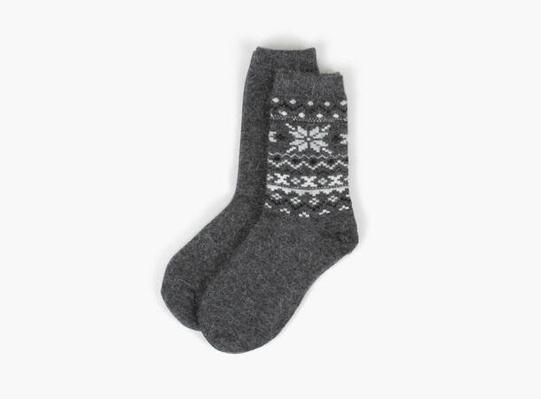 MANZINI Ullsokker med Snøkrystaller 2pk Wool 
