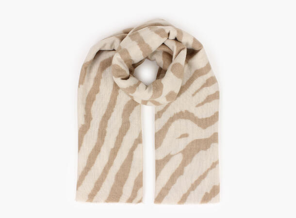 MANZINI Zebra Skjerf i Ull og Viskose Offwhite 11 