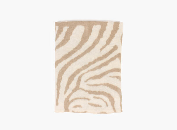 MANZINI Zebra Skjerf i Ull og Viskose Offwhite 11 