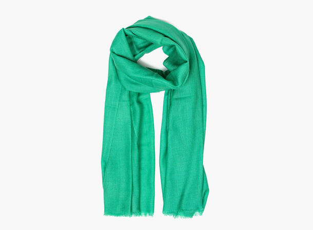 MONTECRISTO Klassisk Ensfarget Ullskjerf 85 Green 