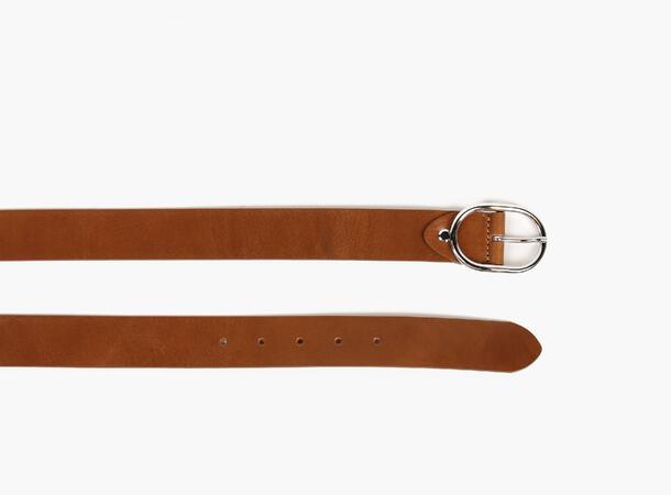 MONTECRISTO Skinnbelte med Oval Spenne 17 Cognac 90 cm 
