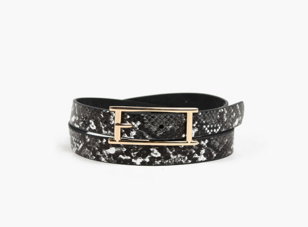 Manzini belt-snake and gold buckle 2124 09 Black 