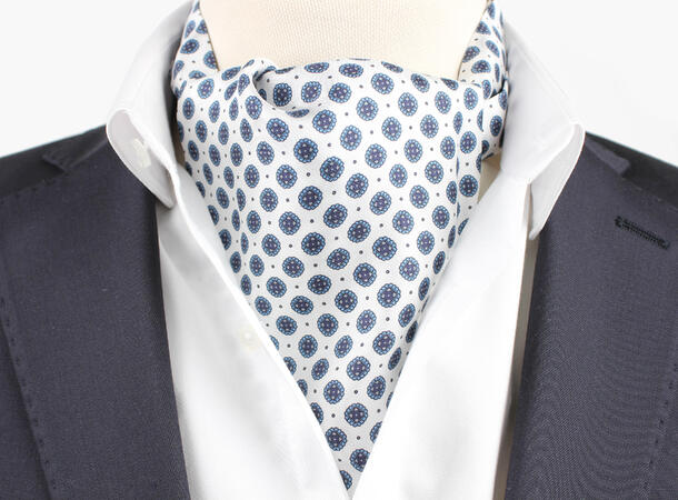 Montecristo 100% silk printed silk Ascot Lys blå 71 