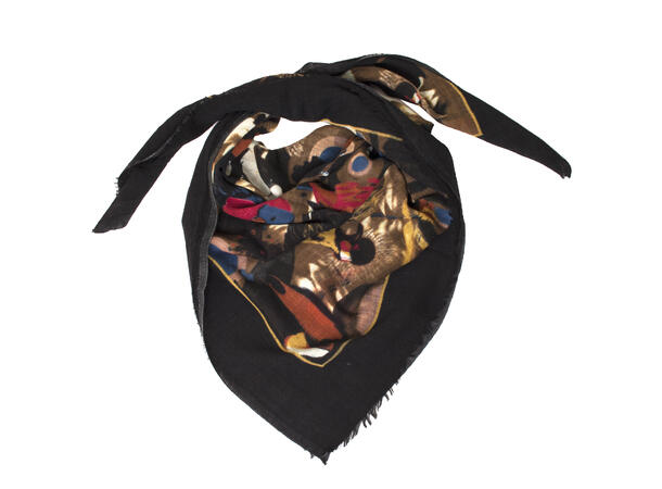 Montecristo scarf printed square,120x120 09 Black 