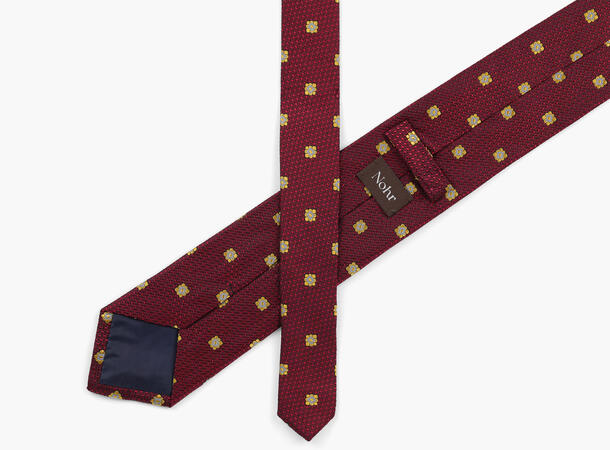 NOHR Atlas Silk Tie 7,6 cm Rød 45 