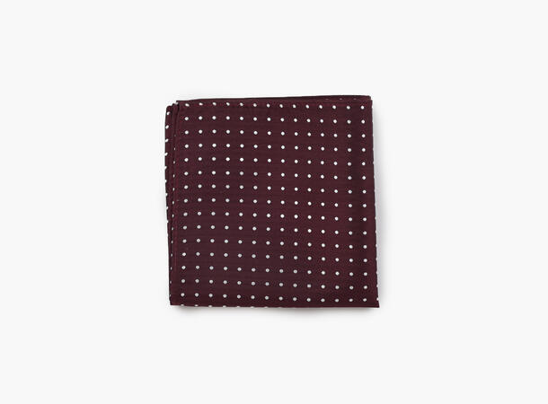 NOHR Carlos Polkadot Silk Pocket Square Burgund 49 