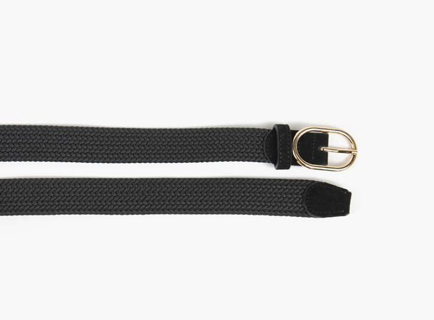 NOHR Frida Flettet Strikkbelte Oval Sort 09 85 cm 