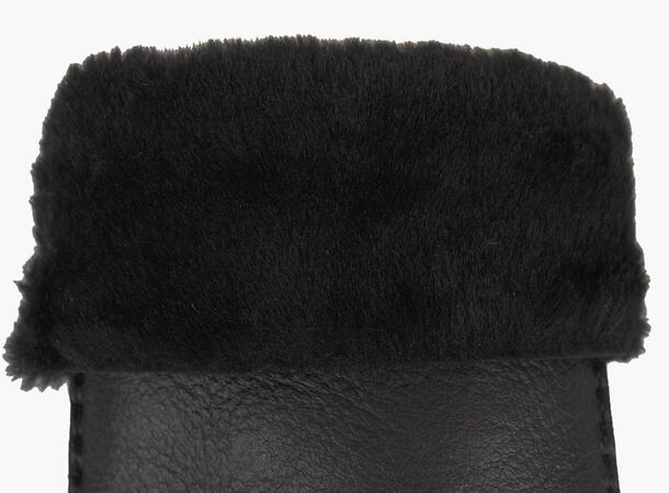 NOHR Ina Leather Shearling Mittens Sort 09 7,5 