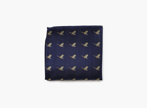 NOHR Julian Silk Pocket Square Marine blå 79 