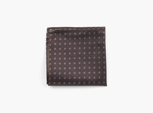 NOHR Levi Silk Pocket Square Brun 19 
