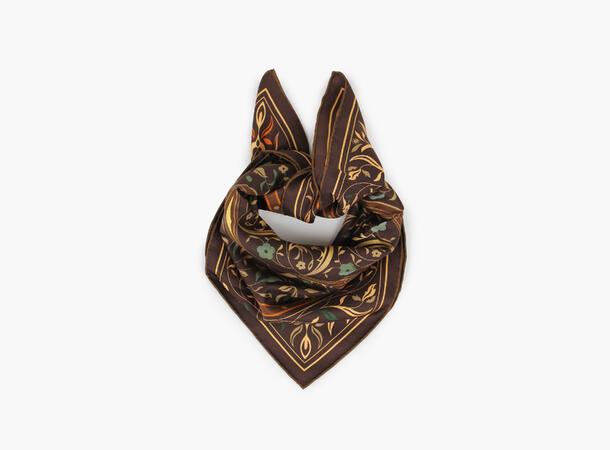 NOHR Lynn Silk Scarf Mørk brun 19 