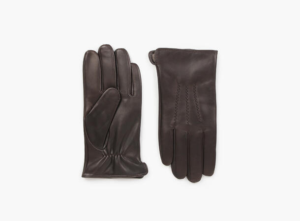 NOHR Mats Classic Leather Gloves Mørk brun 19 11,5 