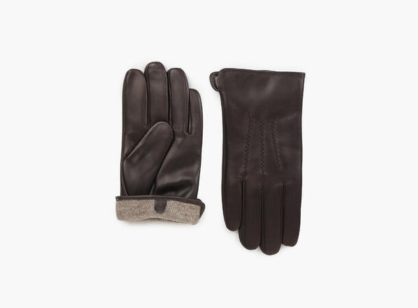 NOHR Mats Classic Leather Gloves Mørk brun 19 11,5 