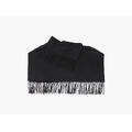 NOHR Oda Wool Fringe Poncho Sort 09