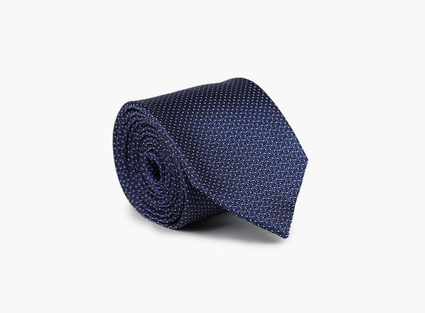 NOHR Odd Silk Tie Marine blå 79 