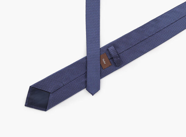 NOHR Odd Silk Tie Marine blå 79 