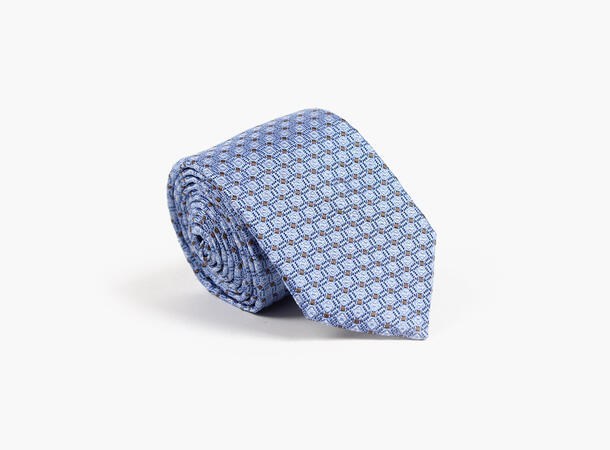 NOHR Silkeslips Don Lyseblå Rutemønstret 71 Light blue 