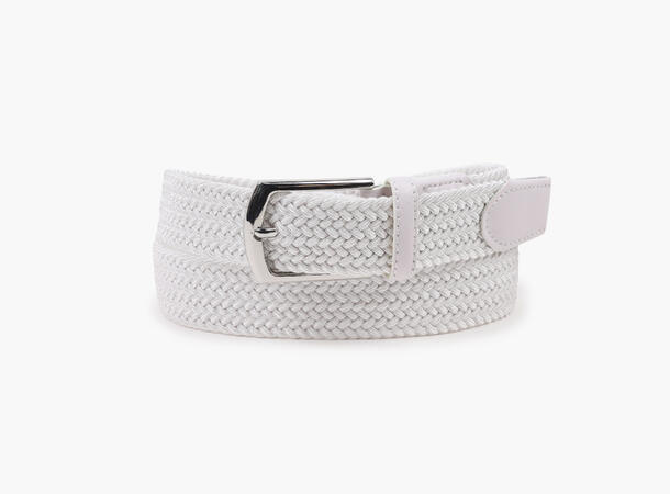 NOHR Tim Ensfarget Strikkbelte Hvit 01 95 cm 