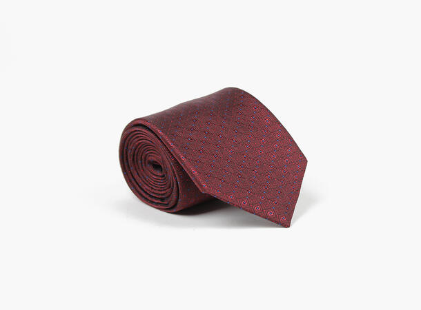 MANZINI 100% silk tie 7,6 cm width 49 Burgundy W33-2205-13 