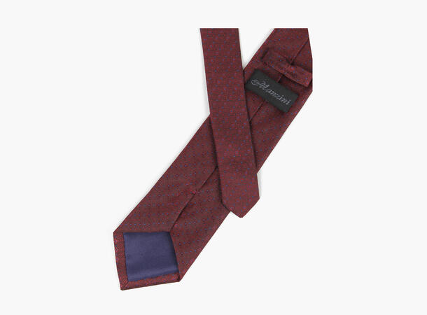MANZINI 100% silk tie 7,6 cm width 49 Burgundy W33-2205-13 