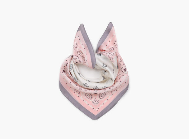 MANZINI Bandana Satengskjerf 70x70 cm Lys Rosa 51 