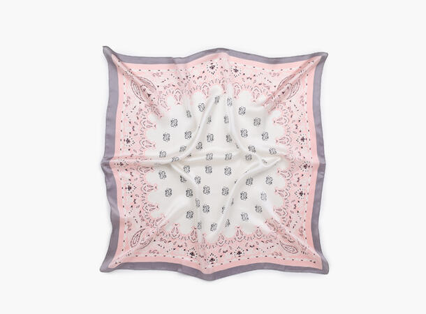 MANZINI Bandana Satengskjerf 70x70 cm Lys Rosa 51 