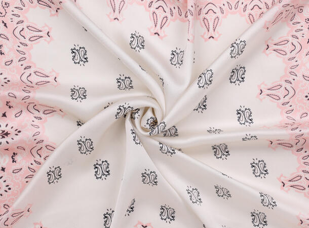 MANZINI Bandana Satengskjerf 70x70 cm Lys Rosa 51 