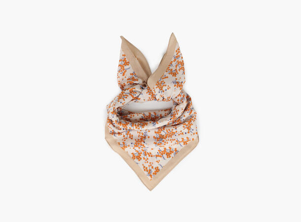 MANZINI Bomullskjerf Floral 70 x 70 cm Sand 13 