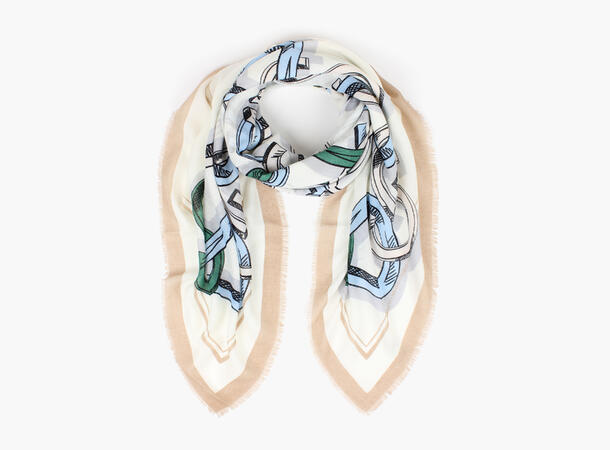 MANZINI Chain Scarf 130 x 130 cm 15 Beige 
