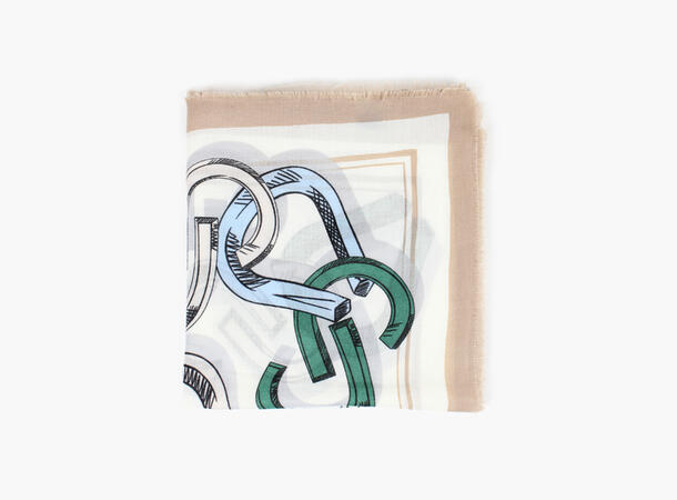 MANZINI Chain Scarf 130 x 130 cm 15 Beige 