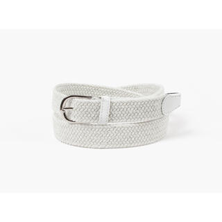 MANZINI Ensfarget Strikkbelte 01 White